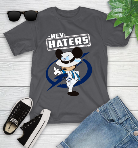 NHL Hey Haters Mickey Hockey Sports Tampa Bay Lightning Youth T-Shirt 6