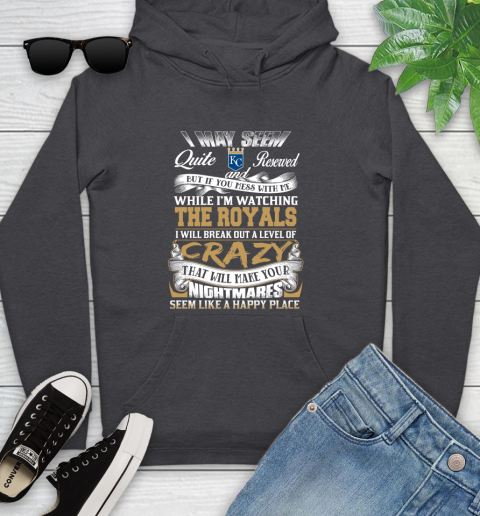 Kansas City Royals MLB Baseball Don't Mess With Me While I'm Watching My Team Youth Hoodie - Image 9