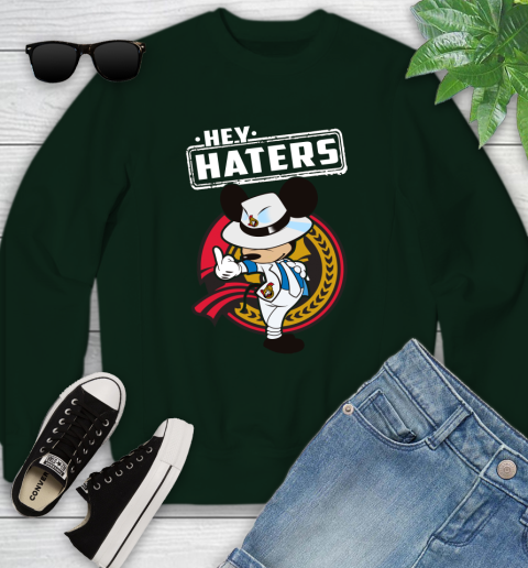 NHL Hey Haters Mickey Hockey Sports Ottawa Senators Youth Sweatshirt 9
