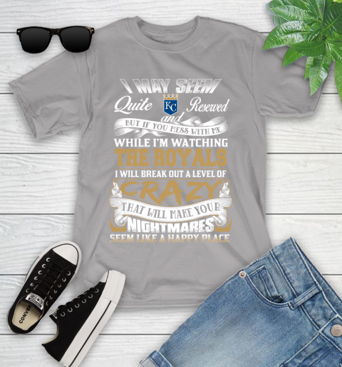 Kansas City Royals MLB Baseball Don't Mess With Me While I'm Watching My Team Youth T-Shirt 4