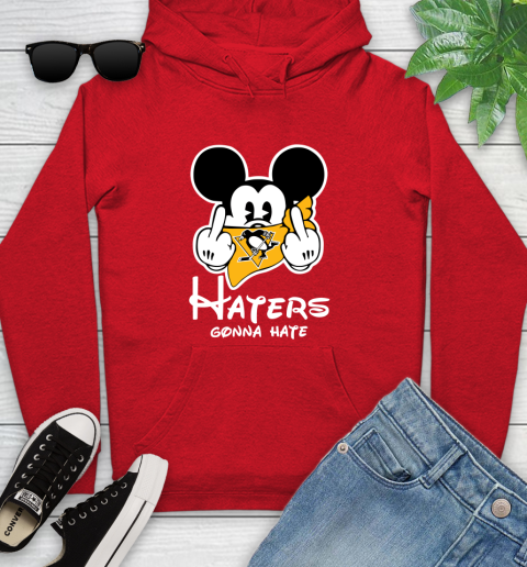 NHL Pittsburgh Penguins Haters Gonna Hate Mickey Mouse Disney Hockey T Shirt Youth Hoodie 12