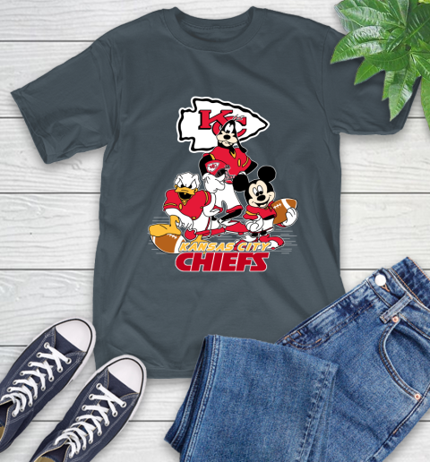 NFL Kansas City Chiefs Mickey Mouse Donald Duck Goofy Football Shirt T-Shirt 10
