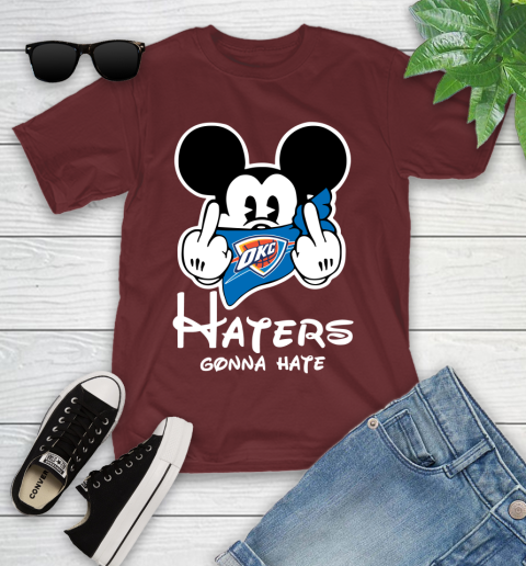 NBA Oklahoma City Thunder Haters Gonna Hate Mickey Mouse Disney Basketball T Shirt Youth T-Shirt 14