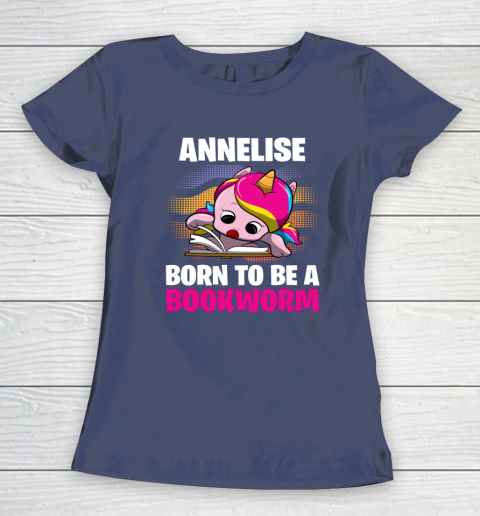 Annelise Born To Be A Bookworm Unicorn Women's T-Shirt 8