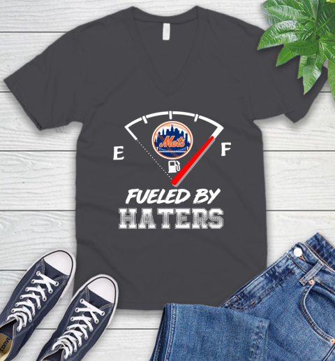 New York Mets MLB Baseball Fueled By Haters Sports V-Neck T-Shirt 4