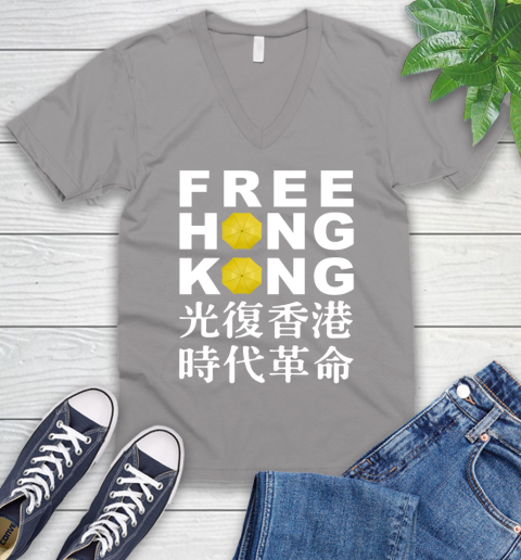 Free Hong Kong V-Neck T-Shirt 3