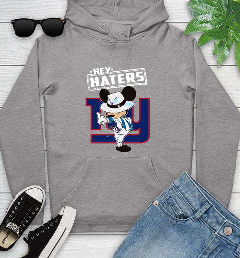 NFL Hey Haters Mickey Football Sports New York Giants Youth Hoodie 6
