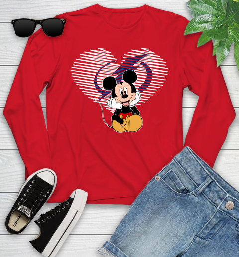 NHL Tampa Bay Lightning The Heart Mickey Mouse Disney Hockey Youth Long Sleeve 11