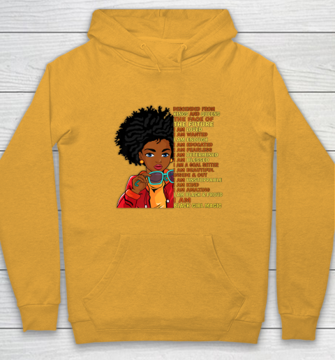 Melanificent Black Girl Magic Melanin Dope African American Hoodie Tee For Sports