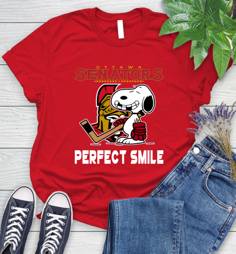 NHL New York Rangers Snoopy Perfect Smile The Peanuts Movie Hockey T Shirt Women's T-Shirt 13