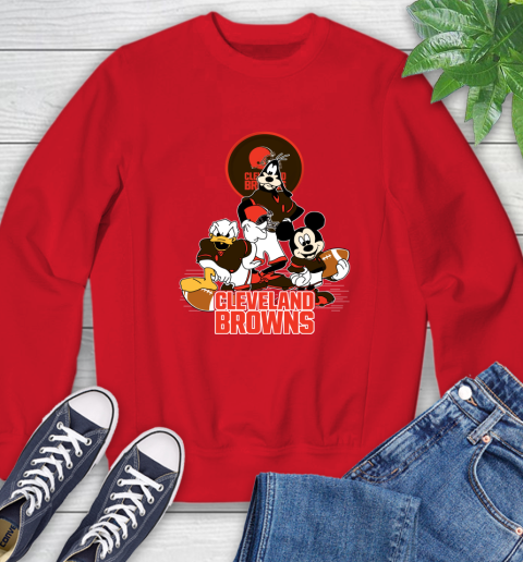 NFL Cleveland Browns Mickey Mouse Donald Duck Goofy Football Shirt Sweatshirt 10