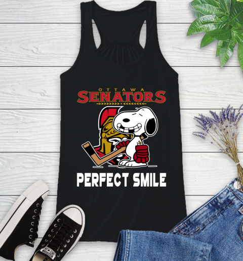 NHL New York Rangers Snoopy Perfect Smile The Peanuts Movie Hockey T Shirt Racerback Tank
