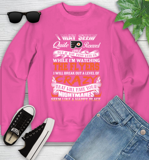 Philadelphia Flyers NHL Hockey Don't Mess With Me While I'm Watching My Team Youth Sweatshirt 6