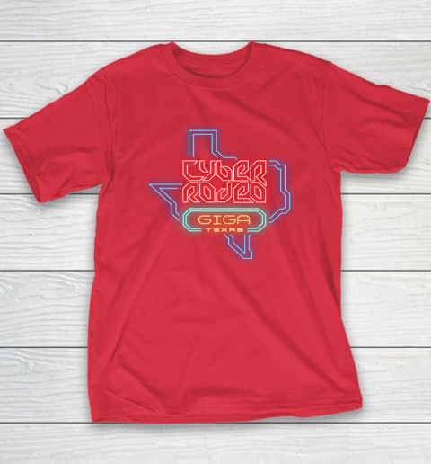 Cyber Rodeo Shirt Elon Musk Giga Texas Tesla Event Youth T-Shirt 7