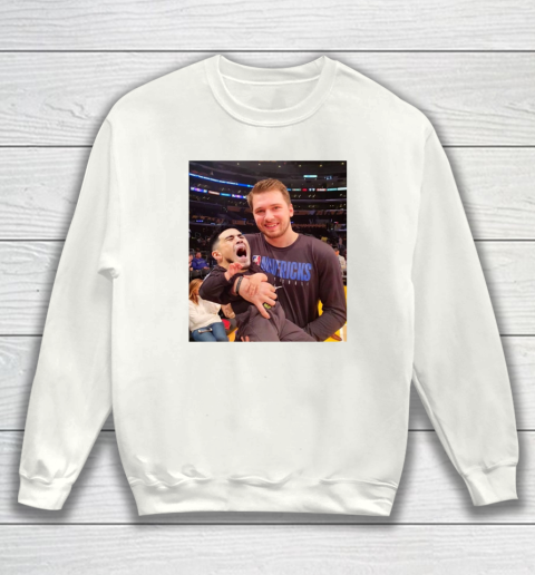 Luka Doncic Shirt Luka Doncic Holding Kevin Kno Baby Sweatshirt