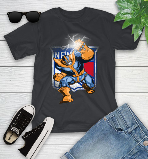 New York Rangers NHL Hockey Thanos Avengers Infinity War Marvel Youth T-Shirt