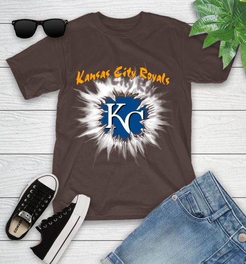 Kansas City Royals MLB Baseball Adoring Fan Rip Sports Youth T-Shirt 7