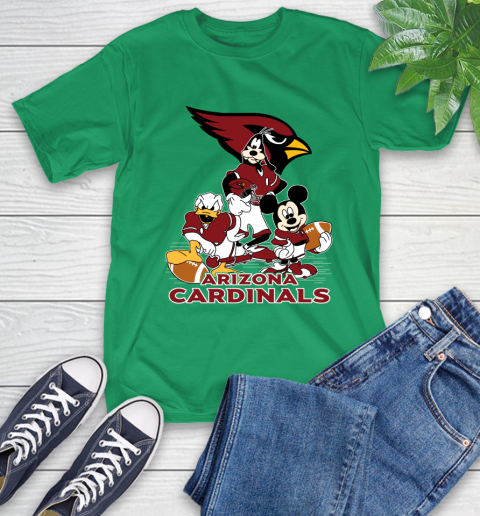 NFL Arizona Cardinals Mickey Mouse Donald Duck Goofy Football Shirt T-Shirt 7