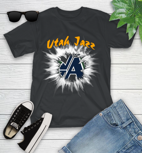 Utah Jazz NBA Basketball Rip Sports Youth T-Shirt