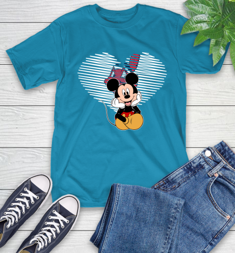 MLB Cleveland Indians The Heart Mickey Mouse Disney Baseball T Shirt_000 T-Shirt 9