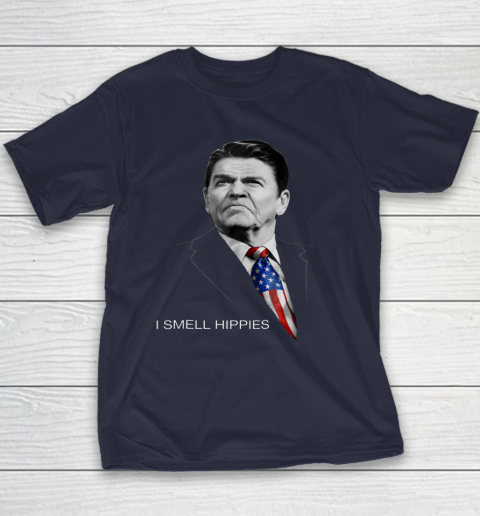 I Smell Hippies Ronald Reagan Conservative Youth T-Shirt 2