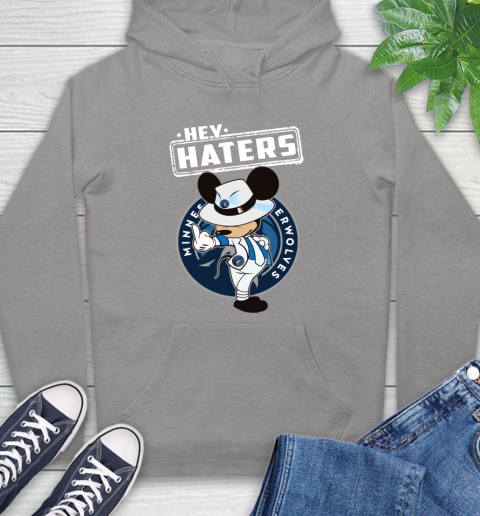 NBA Hey Haters Mickey Basketball Sports Minnesota Timberwolves Hoodie 6