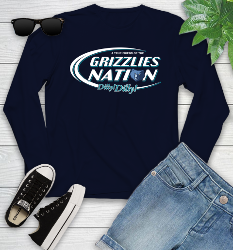 NBA A True Friend Of The Memphis Grizzlies Dilly Dilly Basketball Sports Youth Long Sleeve 2