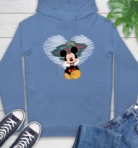 NHL Minnesota Wild The Heart Mickey Mouse Disney Hockey Hoodie 11