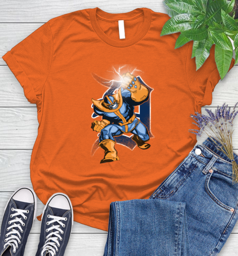 Detroit Tigers MLB Baseball Thanos Avengers Infinity War Marvel Women's T-Shirt 3