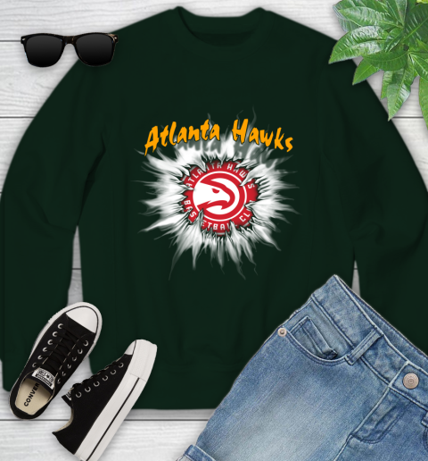 Atlanta Hawks NBA Basketball Rip Sports Youth Sweatshirt 9