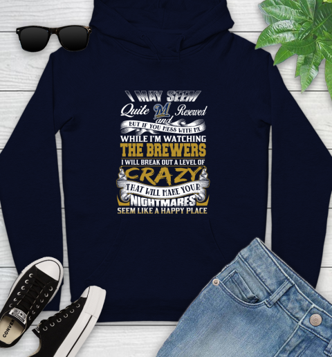 Milwaukee Brewers MLB Baseball Don't Mess With Me While I'm Watching My Team Youth Hoodie 4 Milwaukee Brewers MLB Baseball Don't Mess With Me While I'm Watching My Team Youth Hoodie - Image 4