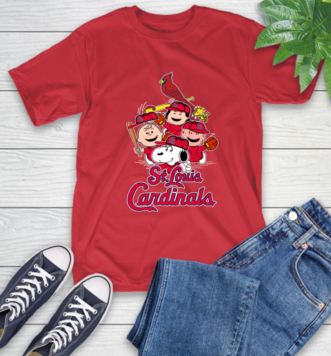 MLB St.Louis Cardinals Snoopy Charlie Brown Woodstock The Peanuts Movie Baseball T Shirt_000 T-Shirt 11