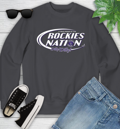MLB A True Friend Of The Colorado Rockies Dilly Dilly Baseball Sports Youth Sweatshirt 5