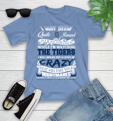Detroit Tigers MLB Baseball Don't Mess With Me While I'm Watching My Team Youth T-Shirt 15