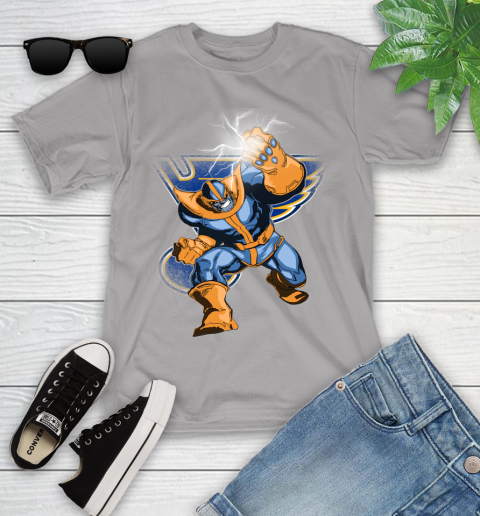 St.Louis Blues NHL Hockey Thanos Avengers Infinity War Marvel Youth T-Shirt 4