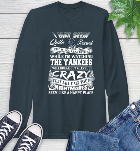 New York Yankees MLB Baseball Don't Mess With Me While I'm Watching My Team Long Sleeve T-Shirt 10 New York Yankees MLB Baseball Don't Mess With Me While I'm Watching My Team Long Sleeve T-Shirt - Image 10