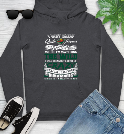 Minnesota Wild NHL Hockey Don't Mess With Me While I'm Watching My Team Youth Hoodie 8