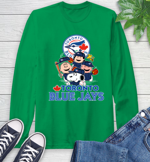 MLB Toronto Blue Jays Snoopy Charlie Brown Woodstock The Peanuts Movie Baseball T Shirt_000 Long Sleeve T-Shirt 8