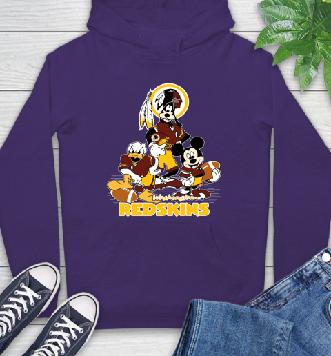 NFL Washington Redskins Mickey Mouse Donald Duck Goofy Football Shirt Hoodie 5