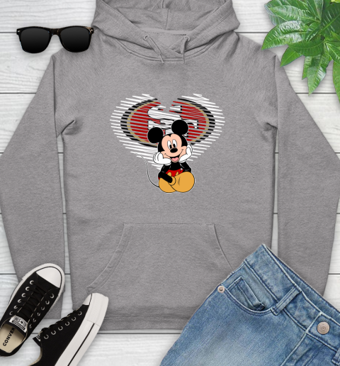 NFL San Francisco 49ers The Heart Mickey Mouse Disney Football T Shirt_000 Youth Hoodie 6