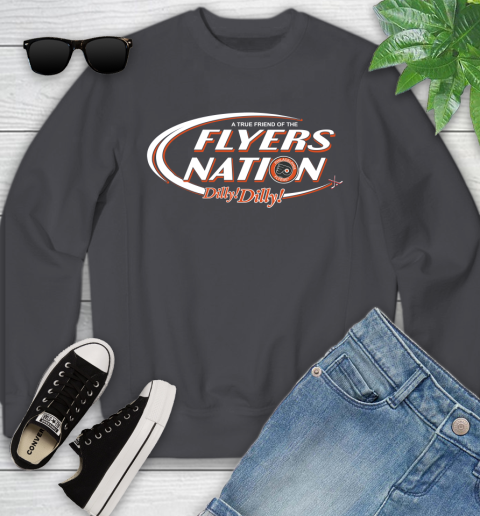 NHL A True Friend Of The Philadelphia Flyers Dilly Dilly Hockey Sports Youth Sweatshirt 5