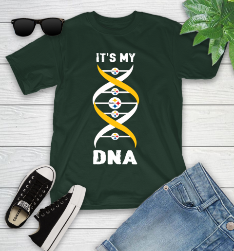 Pittsburgh Steelers NFL Football It's My DNA Sports Youth T-Shirt - Image 6