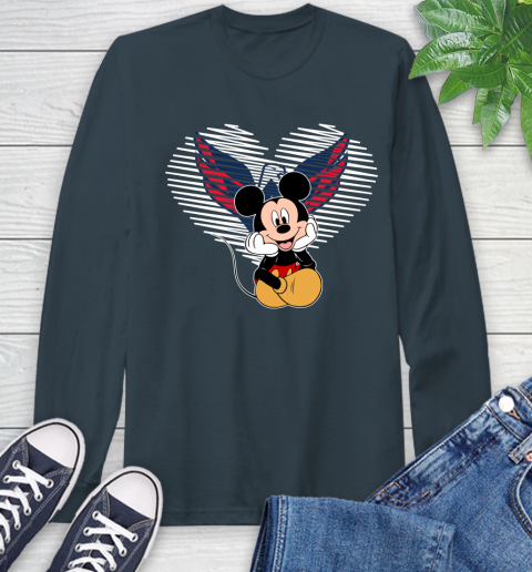 NHL Washington Capitals The Heart Mickey Mouse Disney Hockey Long Sleeve T-Shirt 9