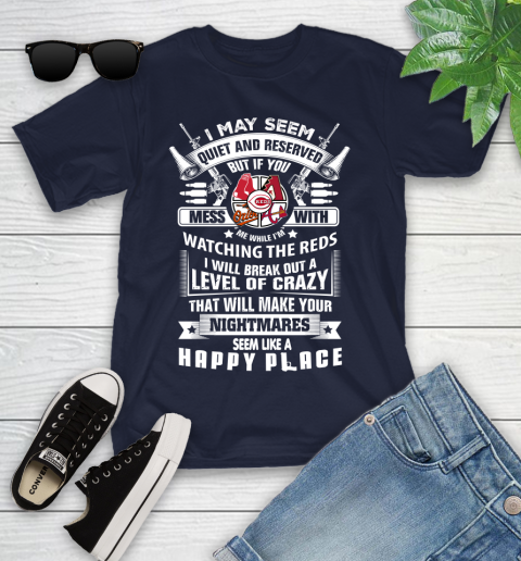 Cincinnati Reds MLB Baseball Don't Mess With Me While I'm Watching My Team Sports Youth T-Shirt 2