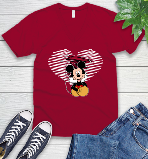 NFL Atlanta Falcons The Heart Mickey Mouse Disney Football T Shirt_000 V-Neck T-Shirt 7
