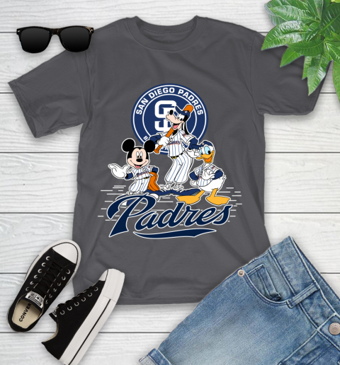 MLB San Diego Padres Mickey Mouse Donald Duck Goofy Baseball T Shirt Youth T-Shirt 21