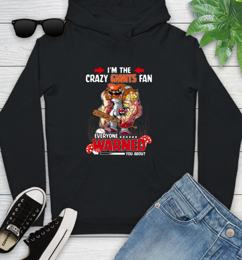 San Francisco Giants MLB Baseball Mario I'm The Crazy Fan Everyone Warned You About Youth Hoodie
