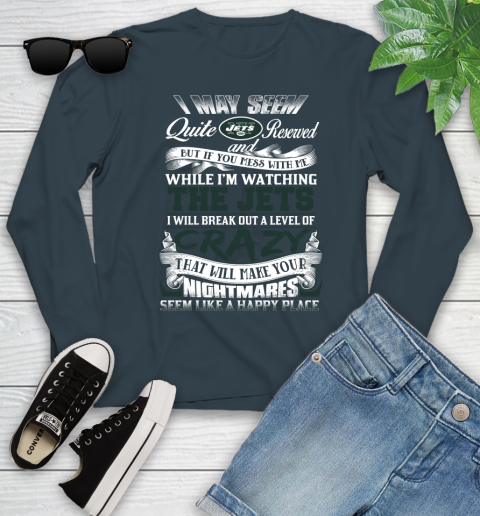 New York Jets NFL Football Don't Mess With Me While I'm Watching My Team Youth Long Sleeve 9