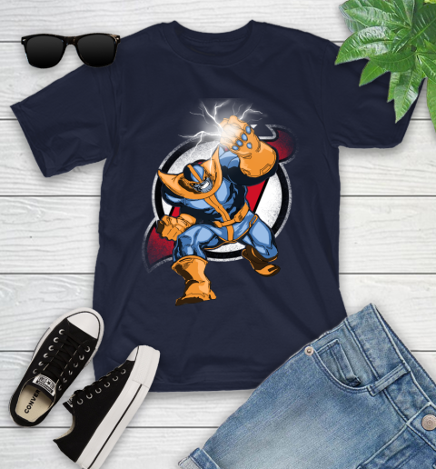 New Jersey Devils NHL Hockey Thanos Avengers Infinity War Marvel Youth T-Shirt 2