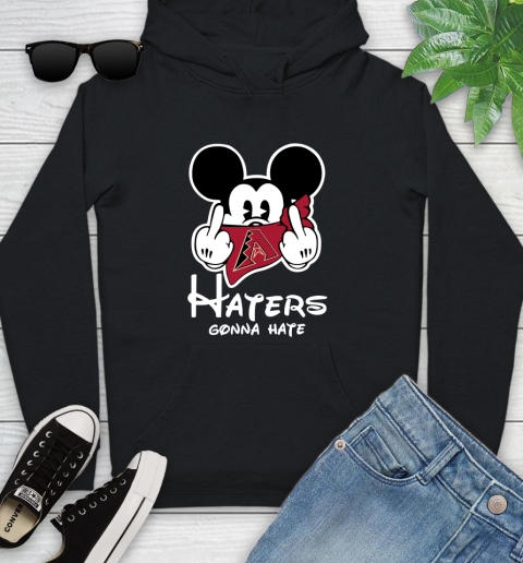 MLB Arizona Diamondbacks Haters Gonna Hate Mickey Mouse Disney Baseball T Shirt_000 Youth Hoodie